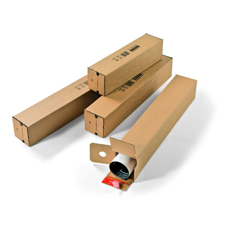 Tube carton postal carré avec fermeture adhésive CP072
